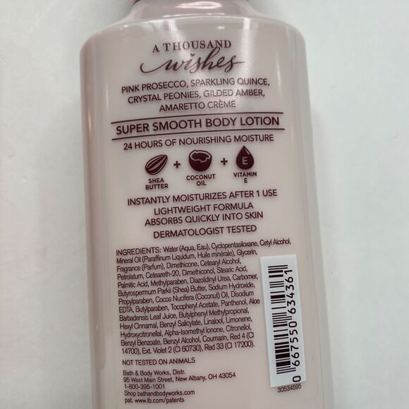 NEW Bath & Body Works Set of 3 A Thousand Wishes Gel Lotion Champagne Toast Loti - Picture 3 of 4